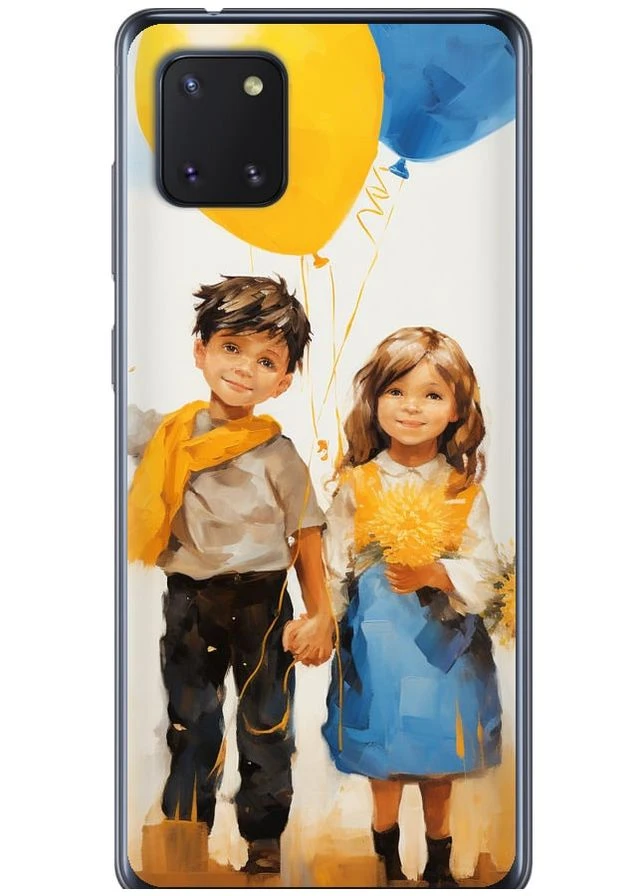 Силіконовий чохол 'Діти з кульками' для Endorphone Samsung Galaxy Note 10 Lite (267235036)