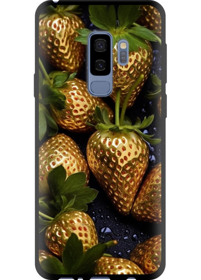 TPU чорний чохол 'Золота полуниця' для Endorphone Samsung Galaxy S9 Plus (259320918)