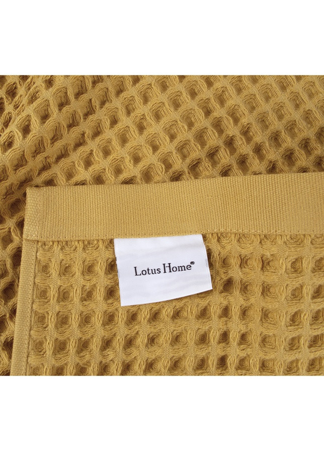 Lotus полотенце home - waffle mustard горчичный 70*140 однотонный горчичный производство - Турция