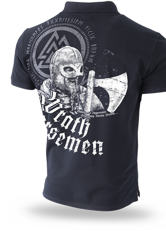 Черная футболка-футболка поло dobermans wrath norsemen tsp208bk для мужчин Dobermans Aggressive