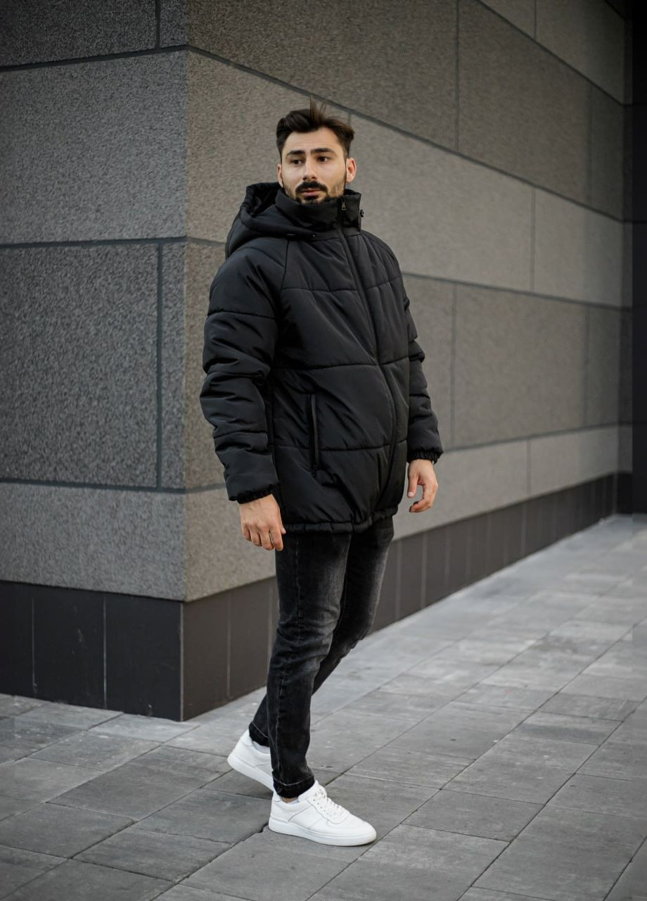 Чорна зимня зимова чоловіча куртка No Brand