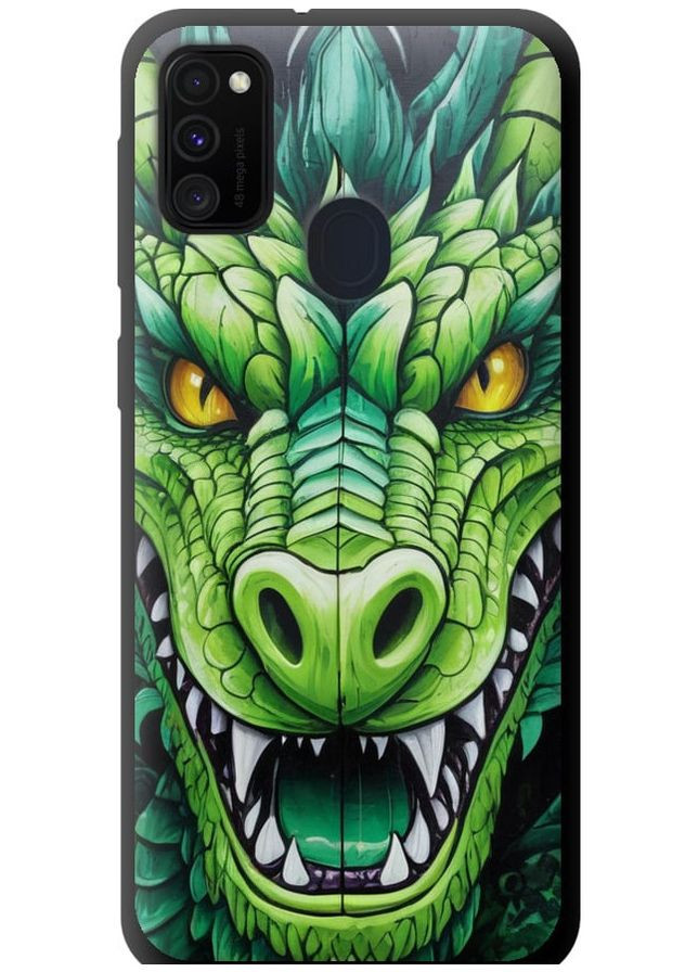 TPU чорний чохол 'Зелений дракон' для Endorphone Samsung Galaxy M30s 2019 (275457530)