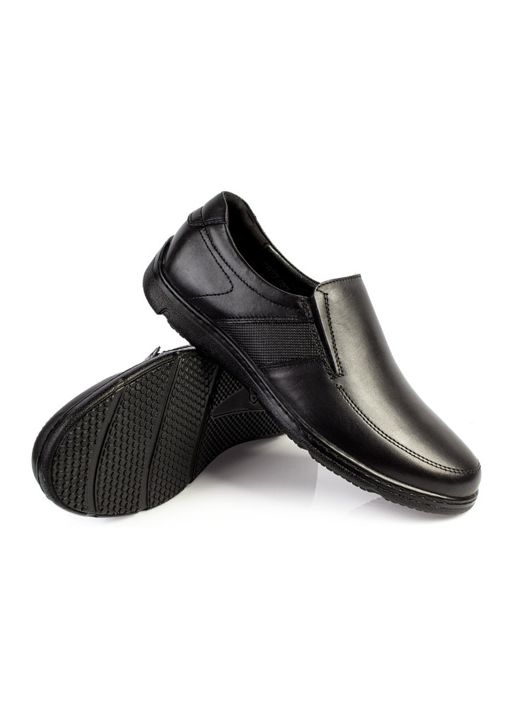 Черные повседневные туфли мужские бренда 9402078_(1) ModaMilano без шнурков