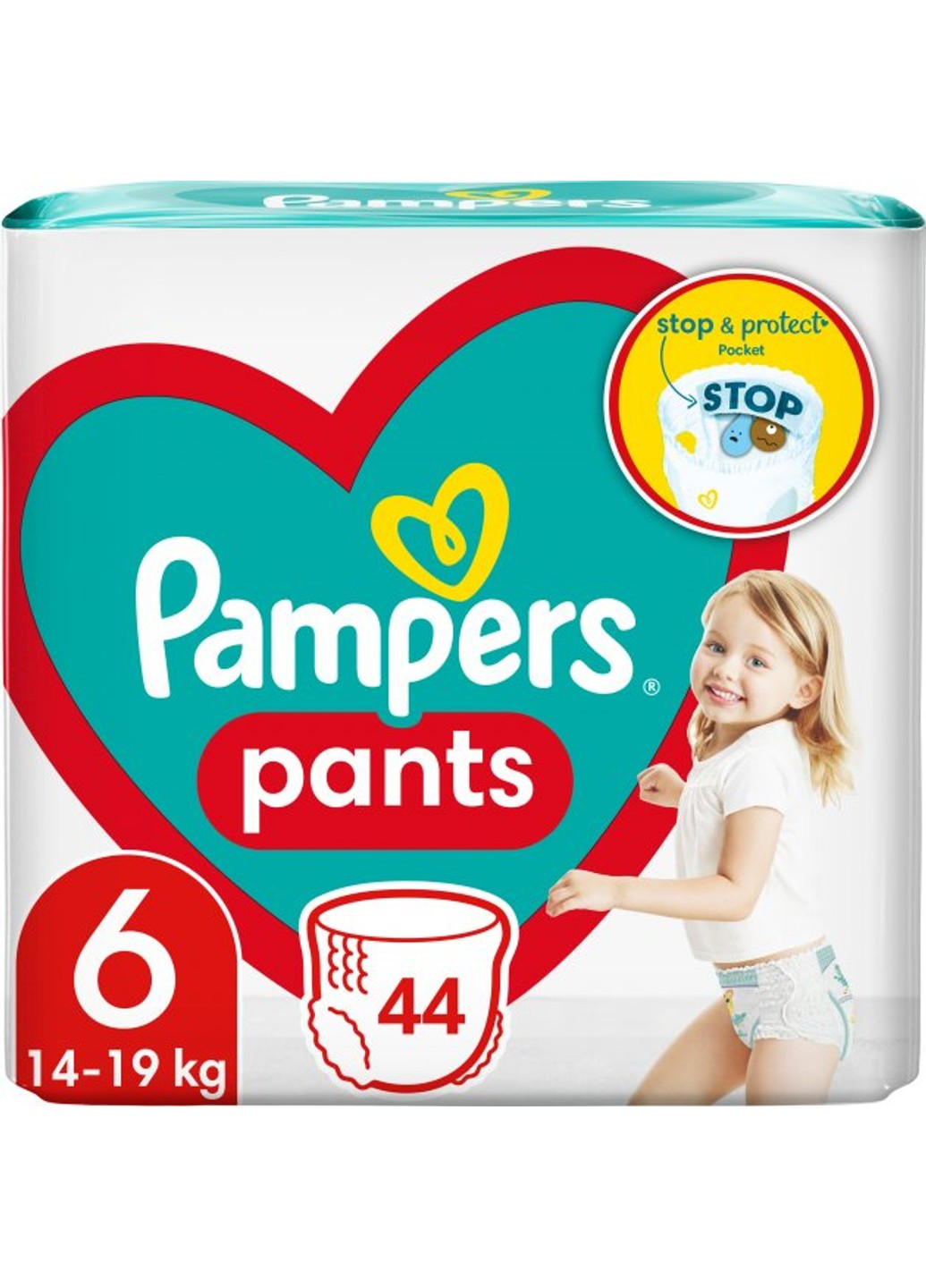 Підгузки-трусики Pants Розмір 6 (14-19 кг) 44 шт Pampers (272790483)