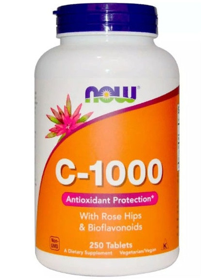Vitamin C-1000 Rose Hips And Bioflavonoids 250 Tabs NF0687 Now Foods (256721699)