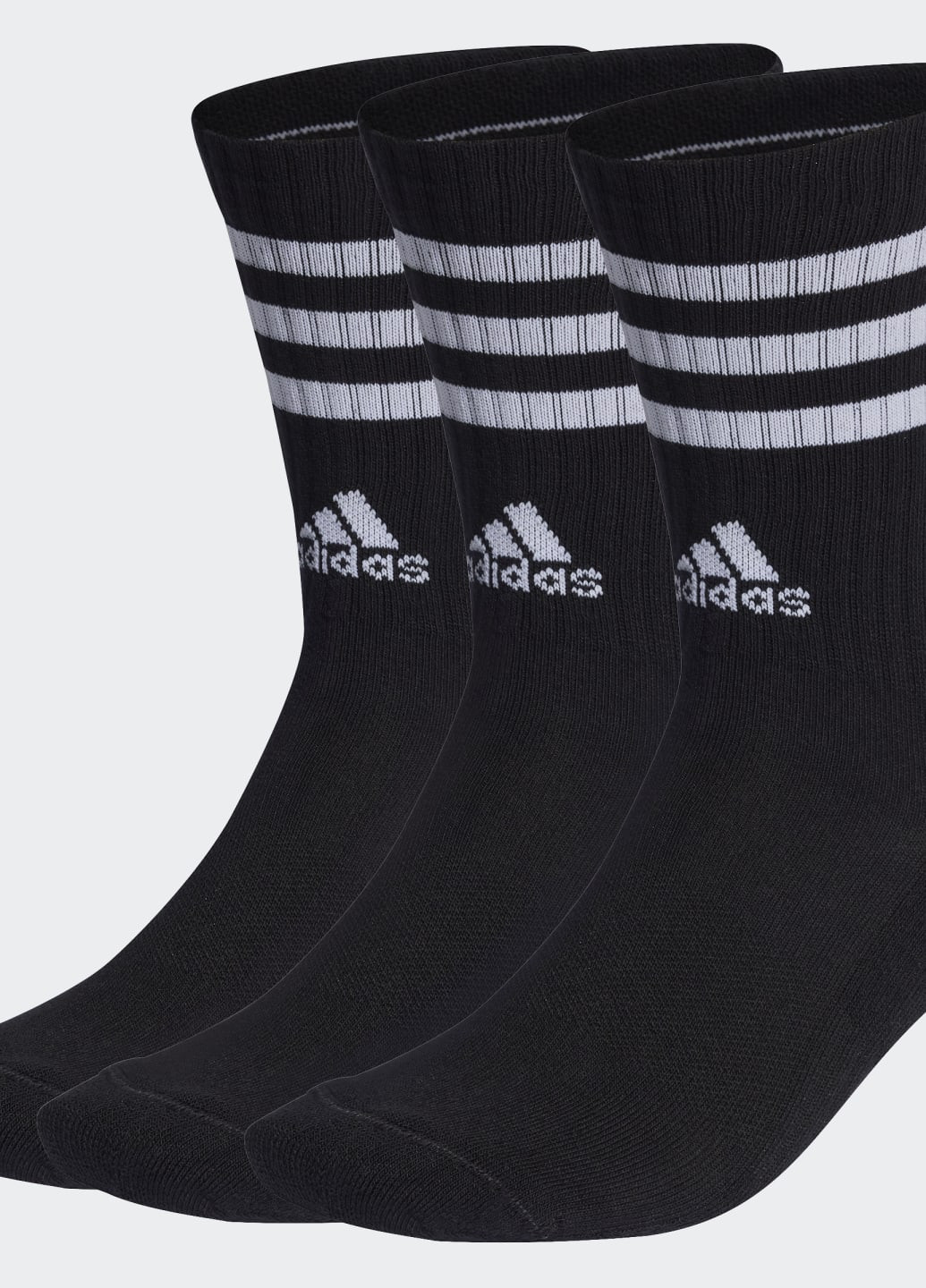 Три пары носков 3-Stripes Cushioned Crew adidas (259636978)