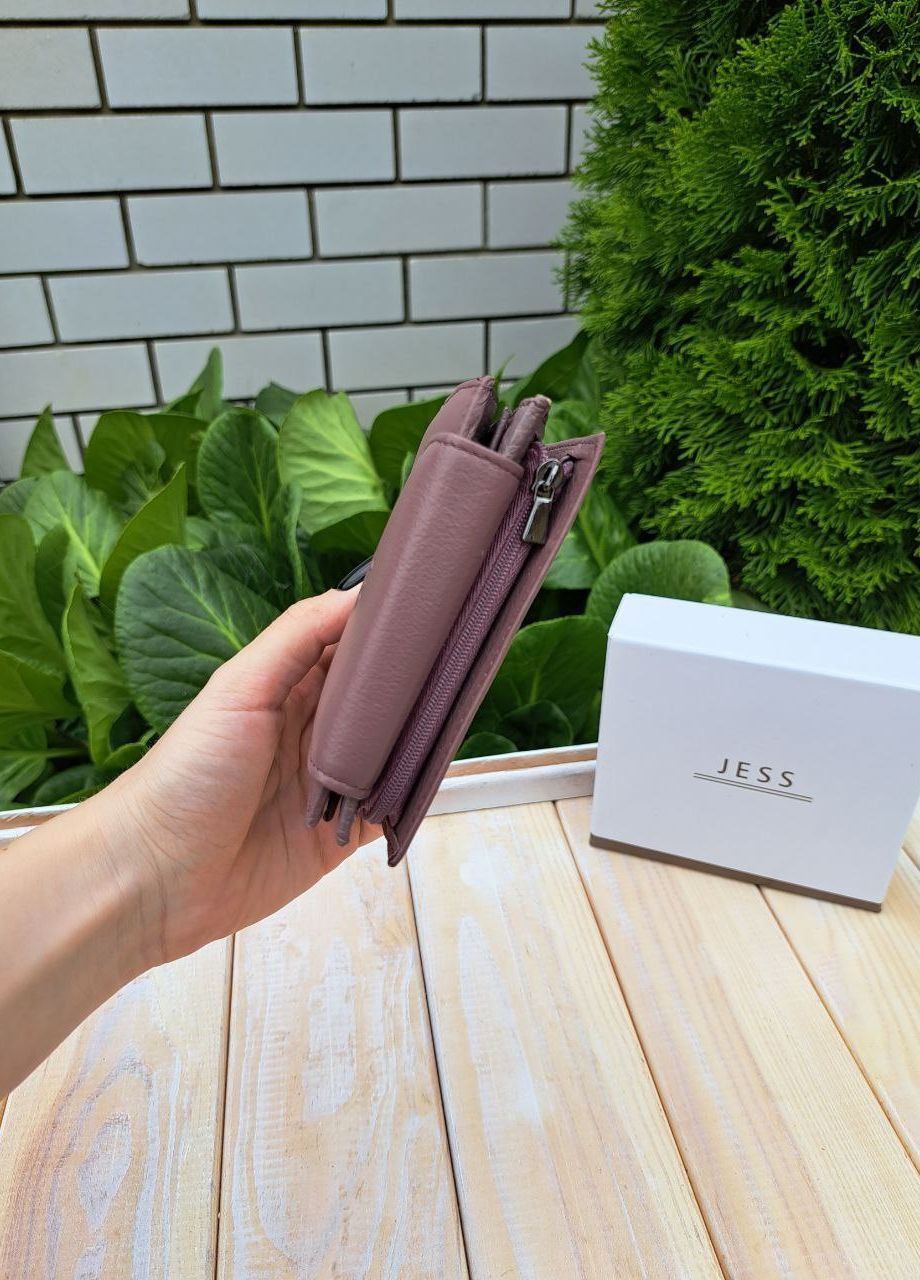 Женский кожаный кошелёк на кнопке Jess (260479136)