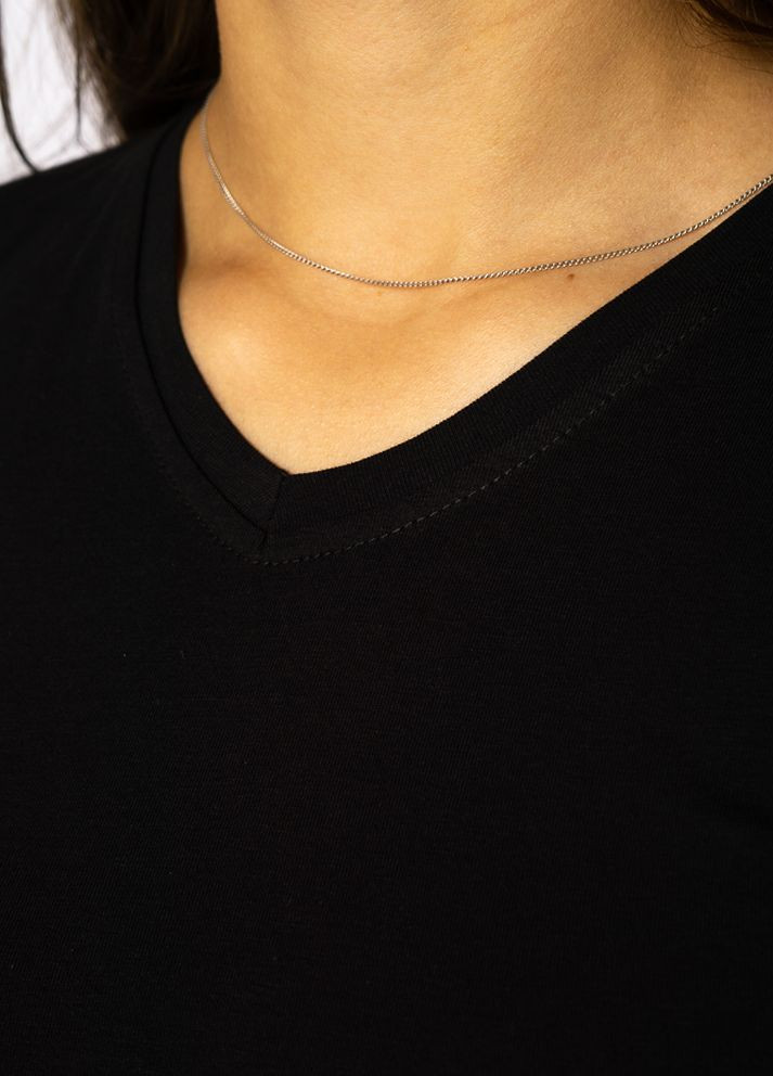 Футболка женская базовая (Черный) Time of Style - (261922651)