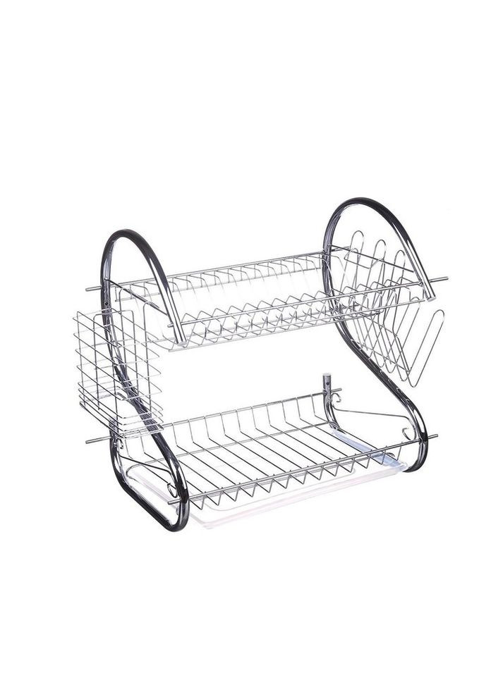 Сушарка для посуду настільна kitchen storage rack Кухонна стійка для зберігання посуду дворівнева GLR No Brand (277949413)