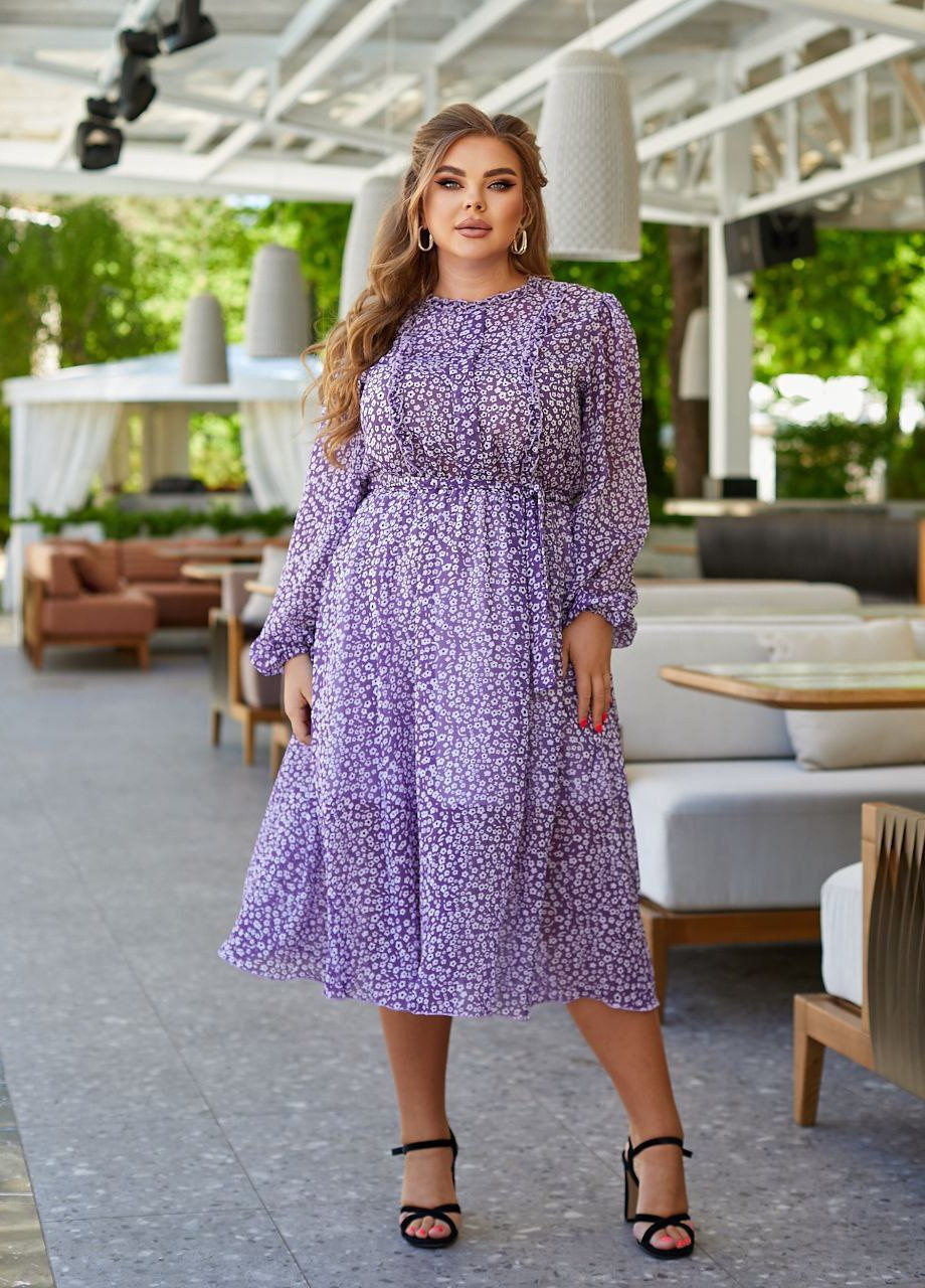 Фиолетовое праздничный платье шифоновое LeVi