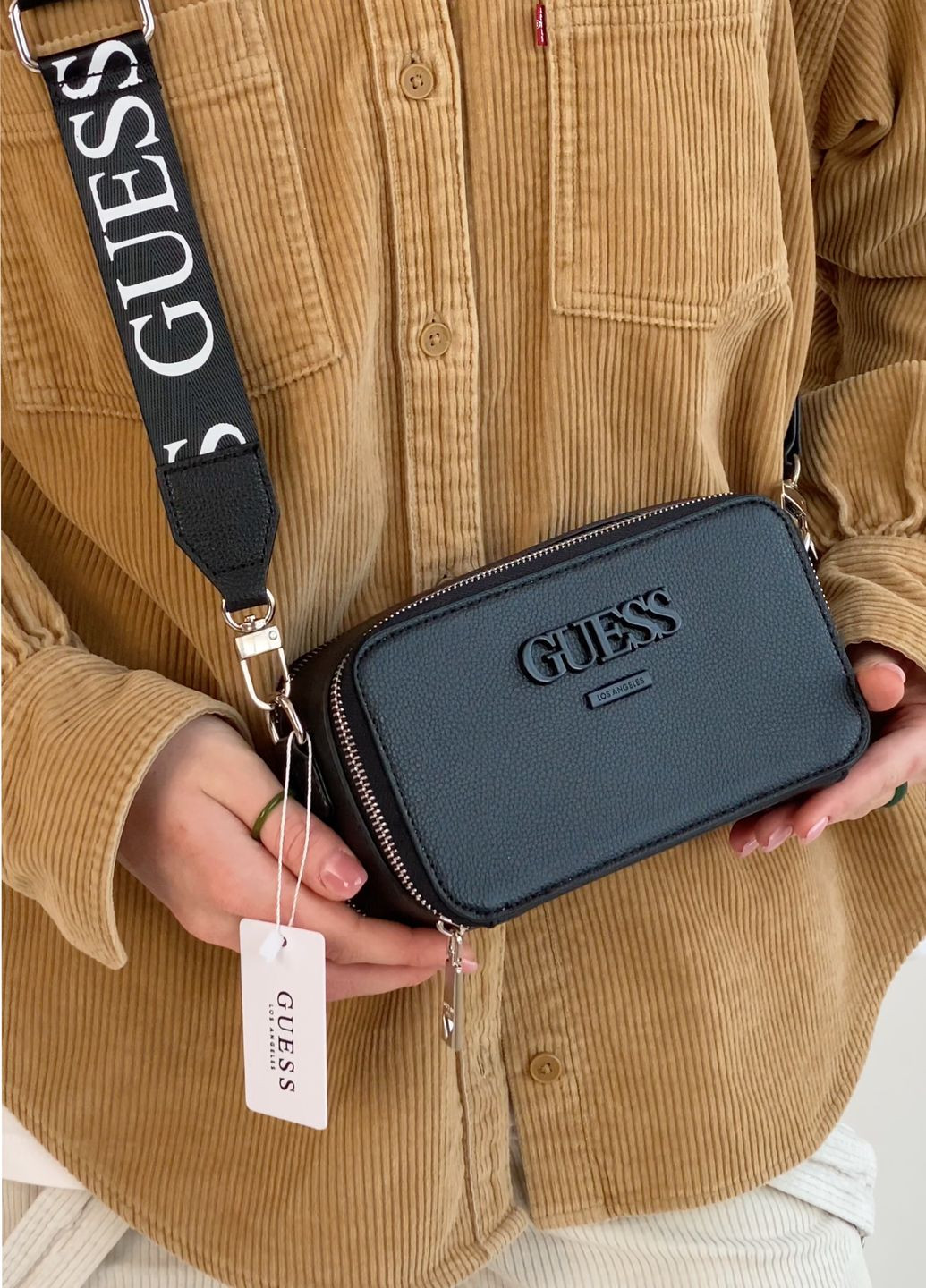 Женская сумка Guess кросс-боди черная No Brand (277160509)