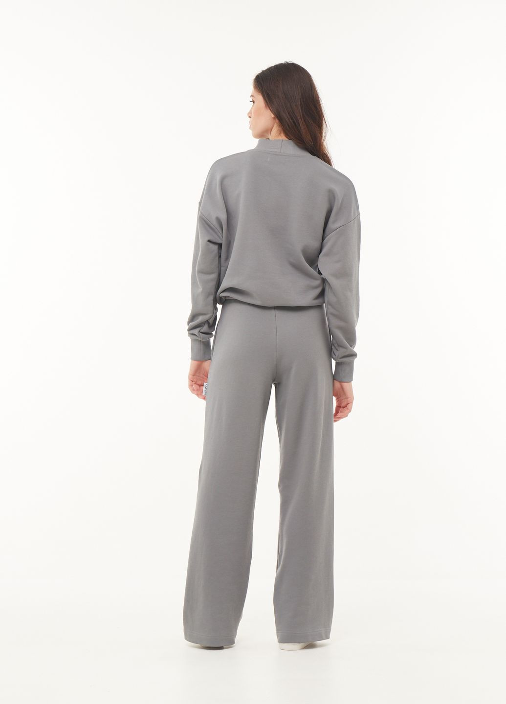 Комплект трехнитка свитшот и прямые брюки серо-оливковый Комплект трехнитка свитшот и прямые брюки серо-оливковый MORANDI (264749307)