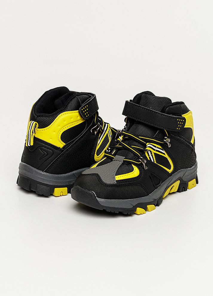 Черные осенние ботинки для мальчика цвет черный цб-00229852 Kimboo