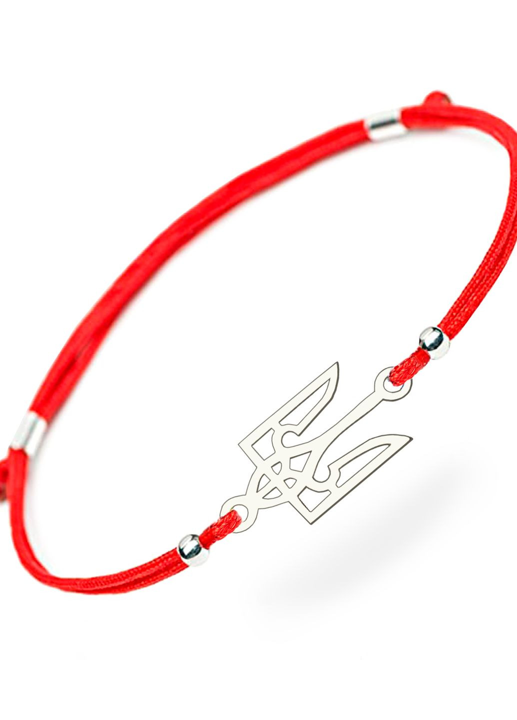 Срібний браслет червона нитка Герб України для неї регулюється родоване срібло Family Tree Jewelry Line (266267241)