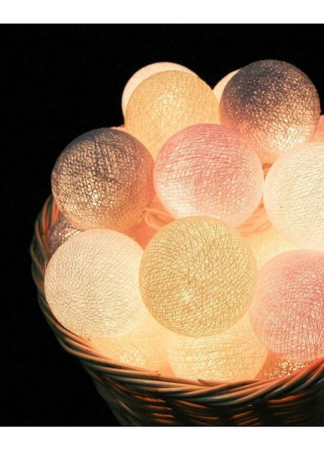 Гирлянда тайские шарики-фонарики CBL Vintage 35 шариков от USB, 4м Cotton Ball Lights (257960404)