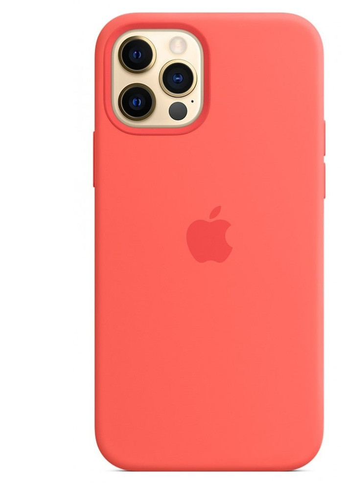 Чехол силиконовый soft-touch Silicone case with Magsafe для iPhone 12/12 Pro розовій Pink Citrus Apple (259907129)