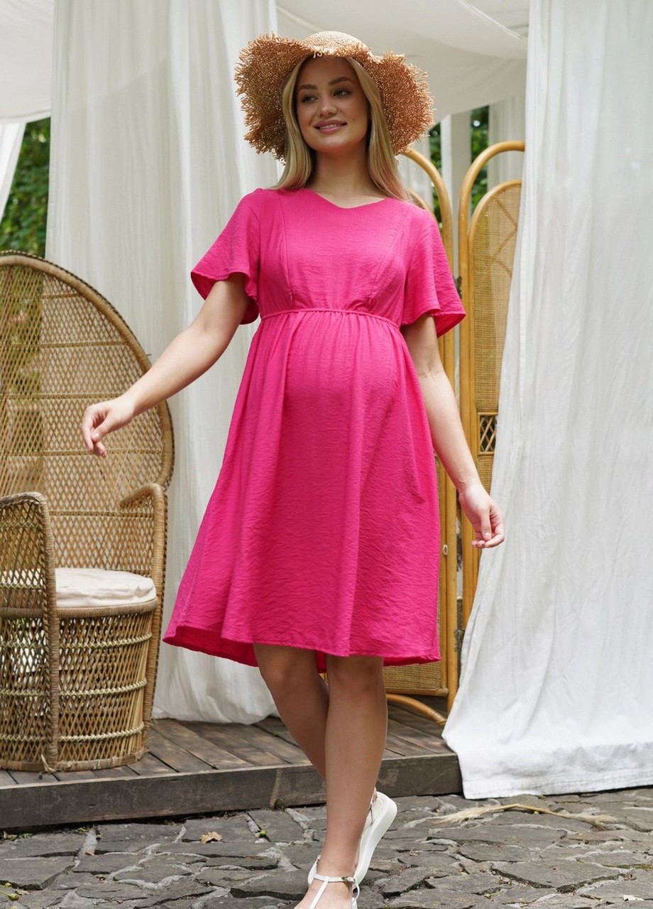 Малинова малинова сукня для вагітних і годуючих мам із секретом для годування з гіпоалергенної тканини To Be