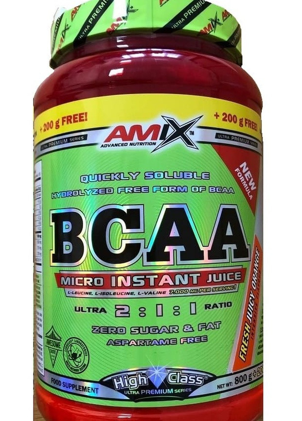 BCAA Micro Instant Juice 800+200 g /100 servings/ Orange Amix Nutrition (257561400)