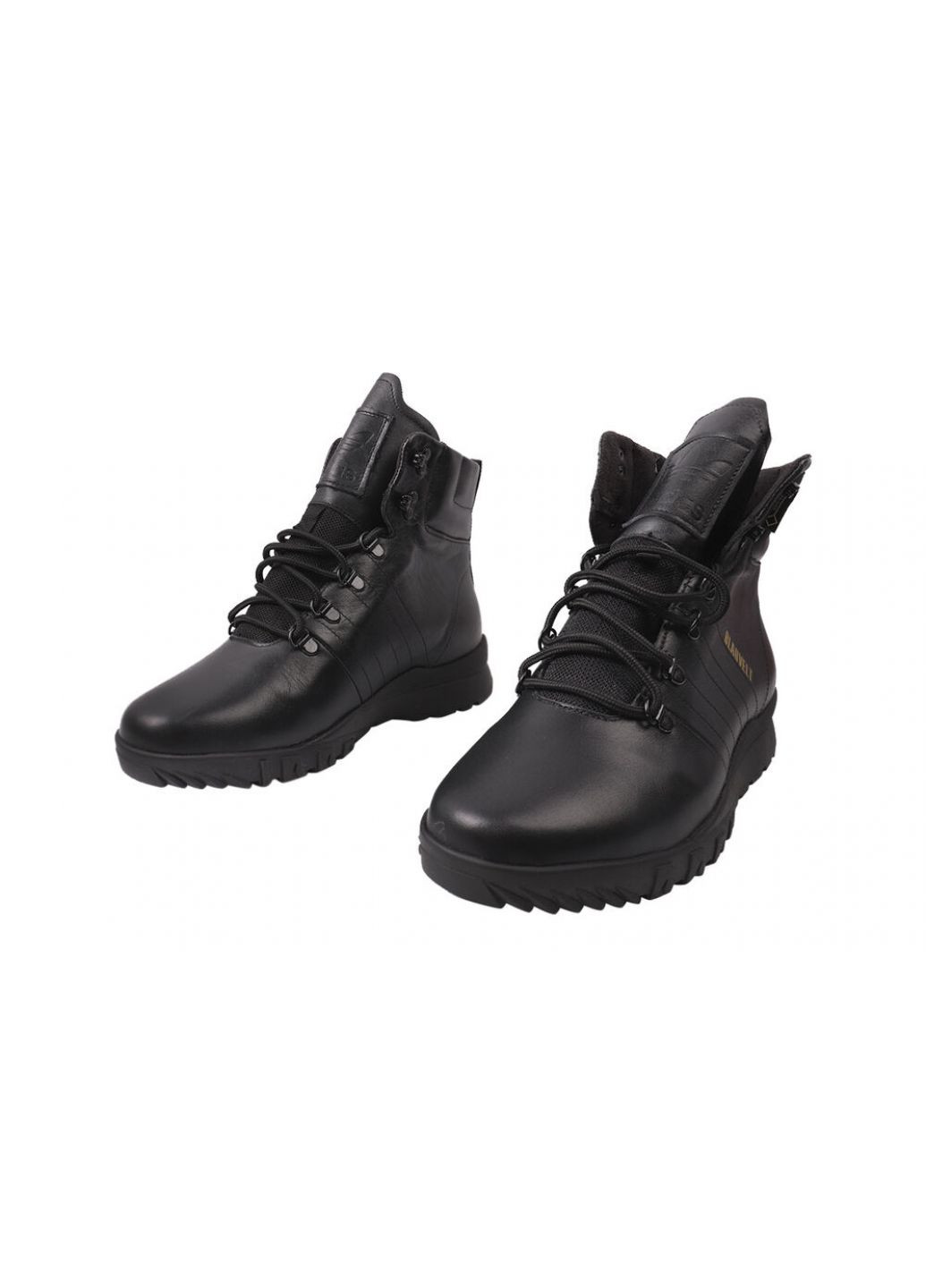 Черные ботинки мужские из натуральной кожи, на низких ходу, на шнуровке, черные, украина New Man