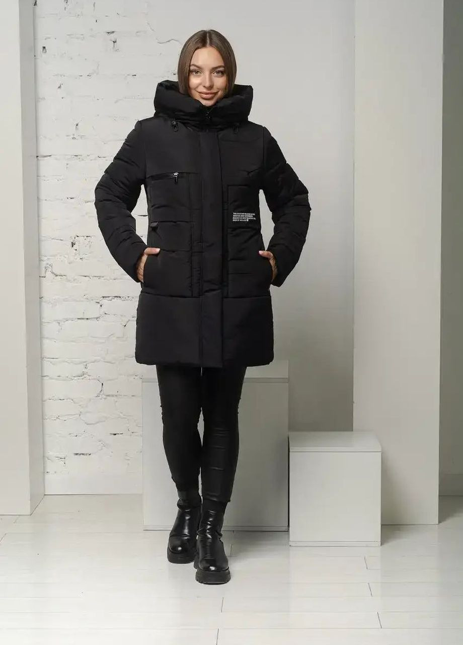 Чорна зимня зимова куртка жіноча SK