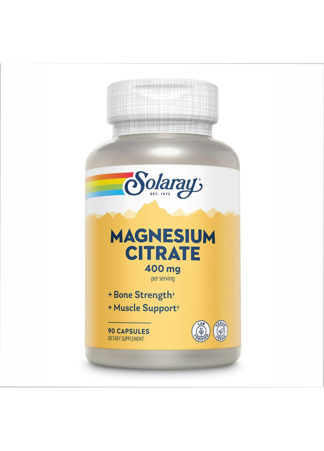 Magnesium Citrate 400mg - 90 vcaps Solaray (270937441)
