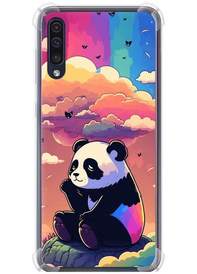 Силіконовий протиударний с посиленими кутами чохол 'Панда в хмарах' для Endorphone Samsung Galaxy A50 2019 A505F (276311890)