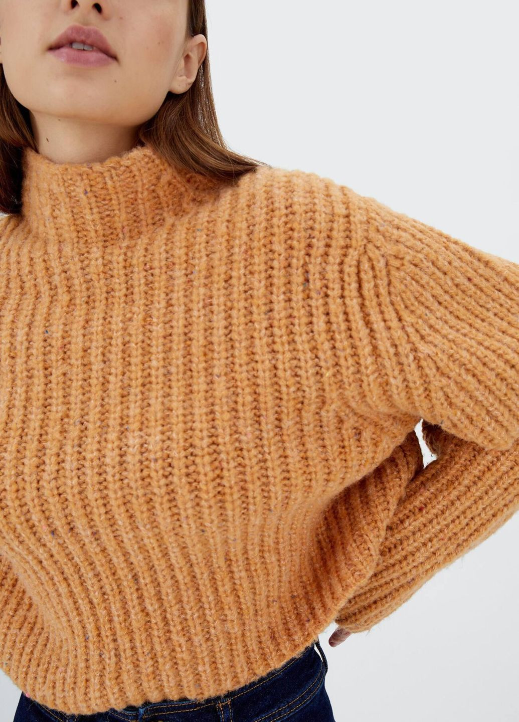 Бежевий светр зима,карамельний, Stradivarius