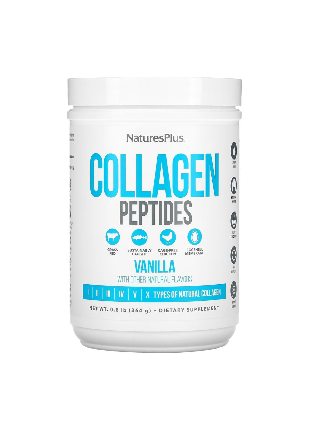 Пептиди Колагену Collagen Peptides - 378г Ваніль Nature's Plus (278040429)