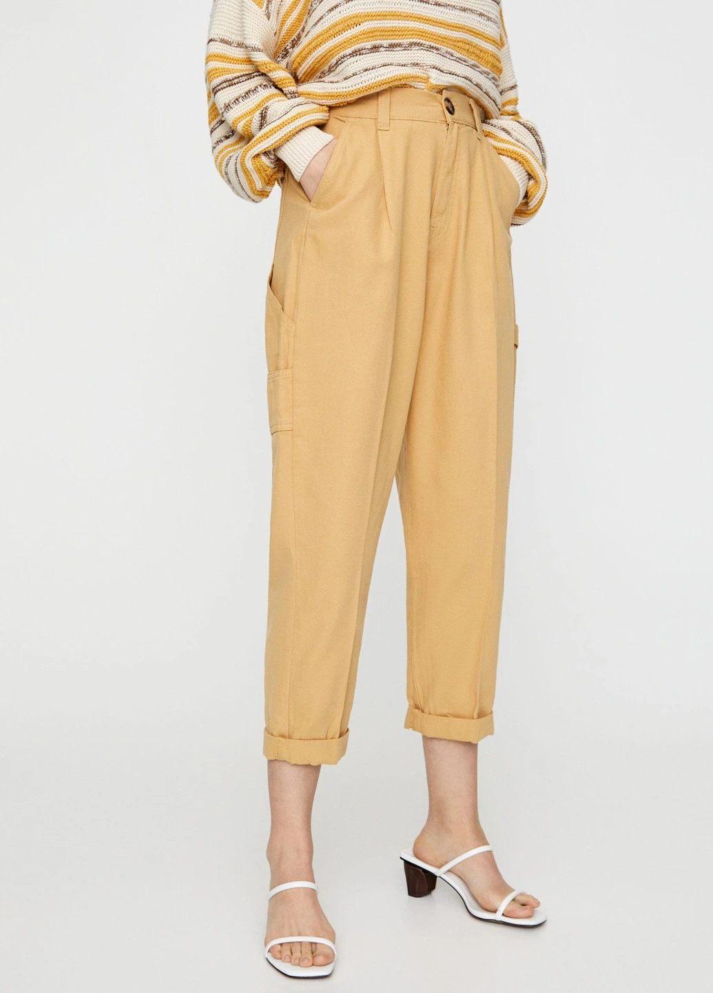 Штани,бежевий, Pull & Bear (257521261)