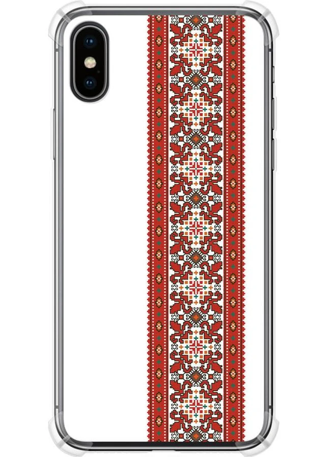Силіконовий протиударний с посиленими кутами чохол 'Вишиванка 19' для Endorphone Apple iPhone X (269347888)
