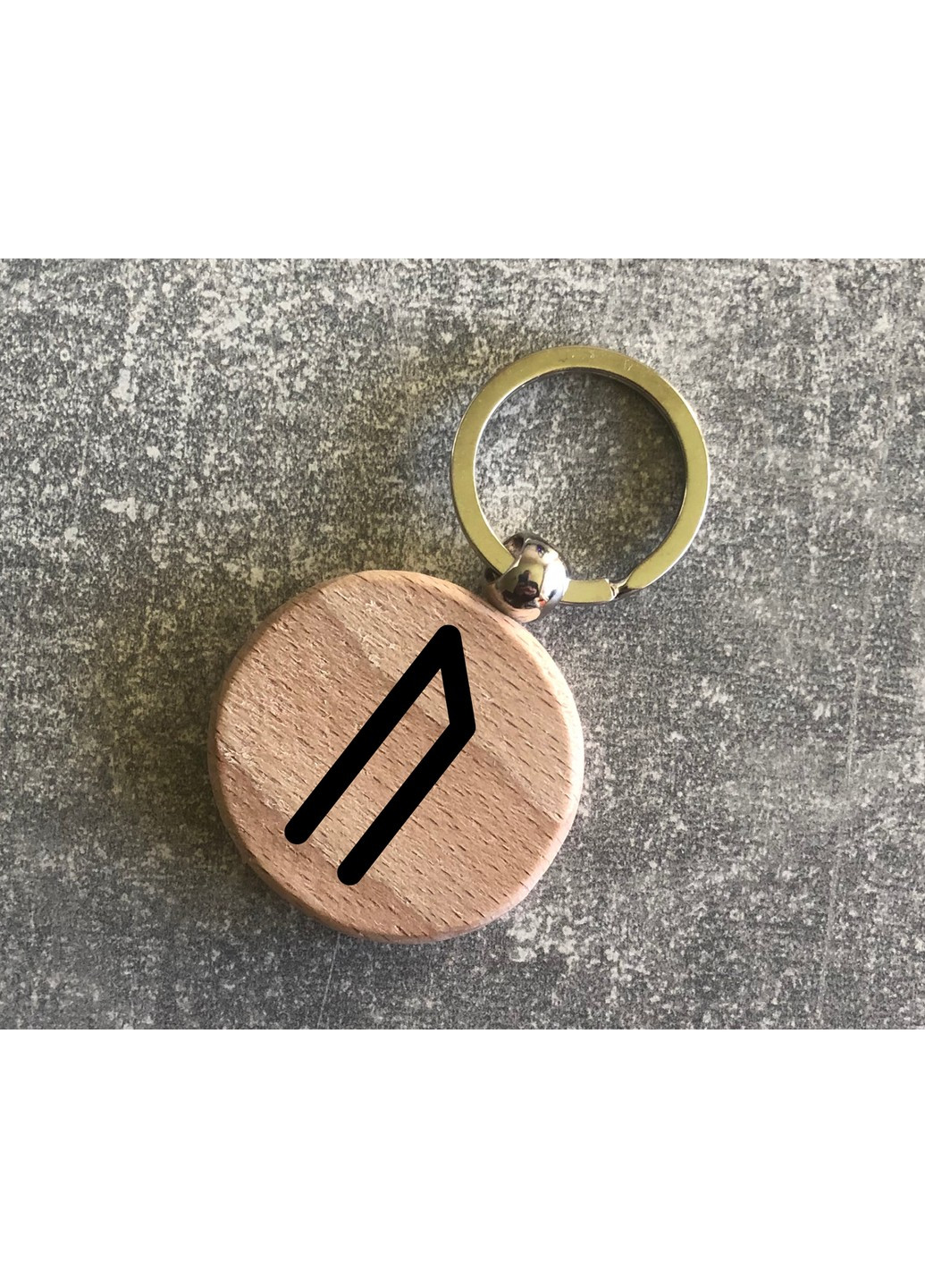 Круглий Дерев’яний брелок з руною Старшого Футарка «Уруз» ЗаСвіт (261333068)