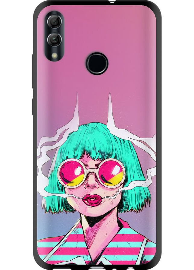 TPU чорний чохол 'Поп арт дівчина' для Endorphone Huawei Honor 10 Lite (276194369)