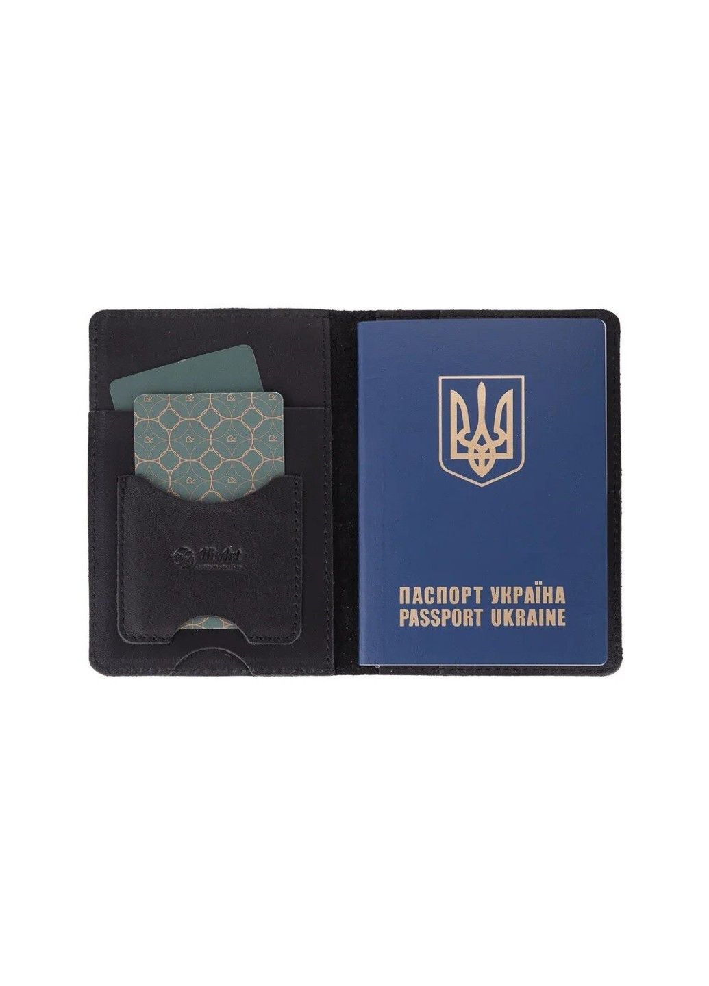 Обкладинка для паспорта зі шкіри PB-02 Night Чорний Hi Art (268371130)