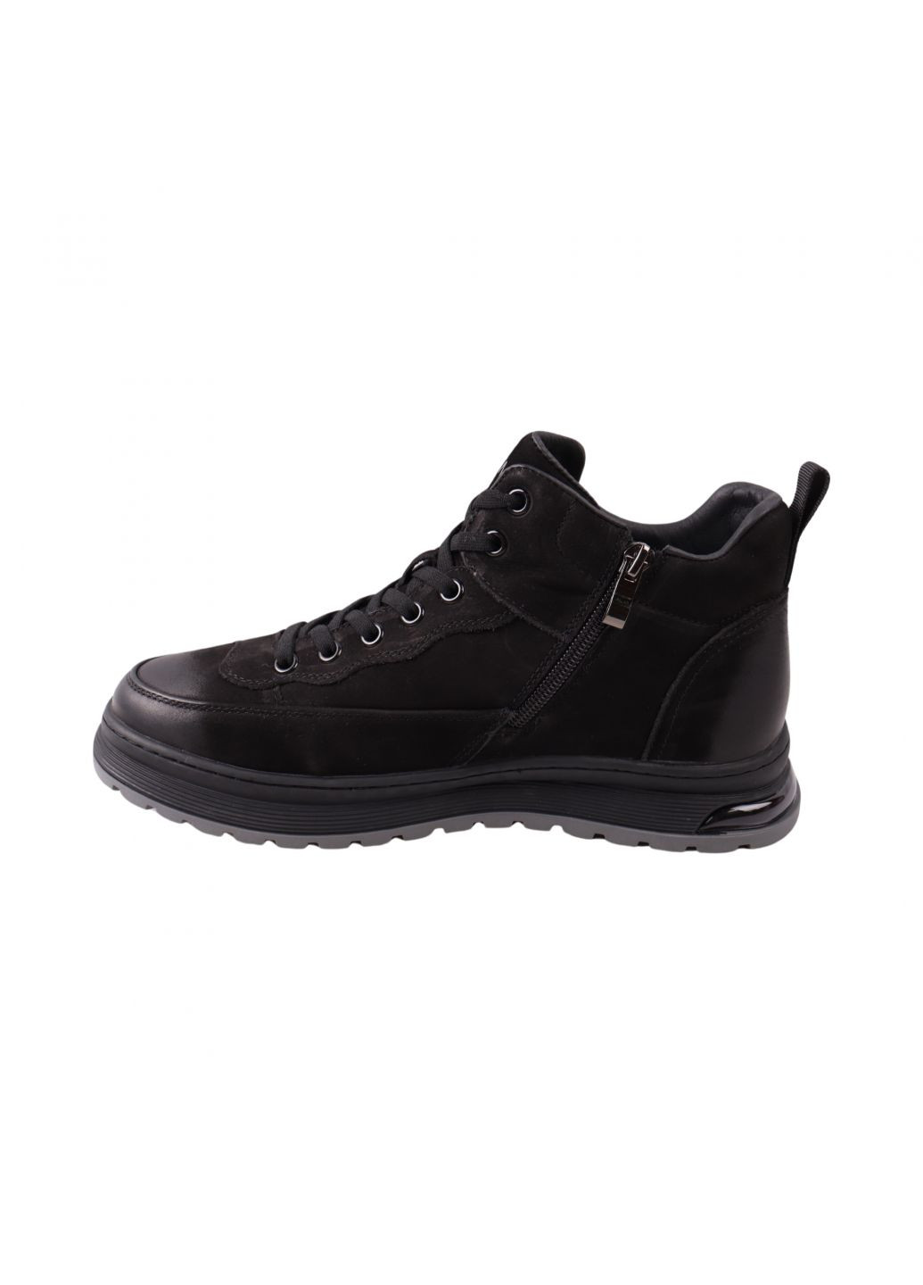 Черные ботинки мужские черные натуральный нубук Clemento