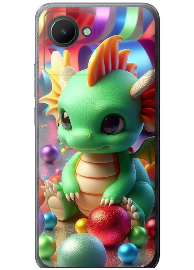 Силіконовий чохол 'Веселий дракончик' для Endorphone Realme C30 (275461473)