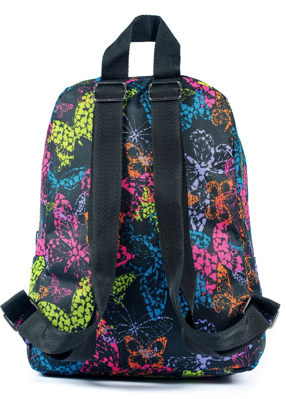 Дитячий рюкзак чорного кольору з принтом метелики для прогулдянок міський No Brand (260597019)