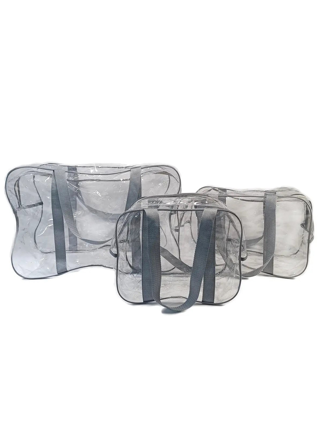 Набор из 3 прозрачных сумок в роддом Delight черный EcoNova (269901056)
