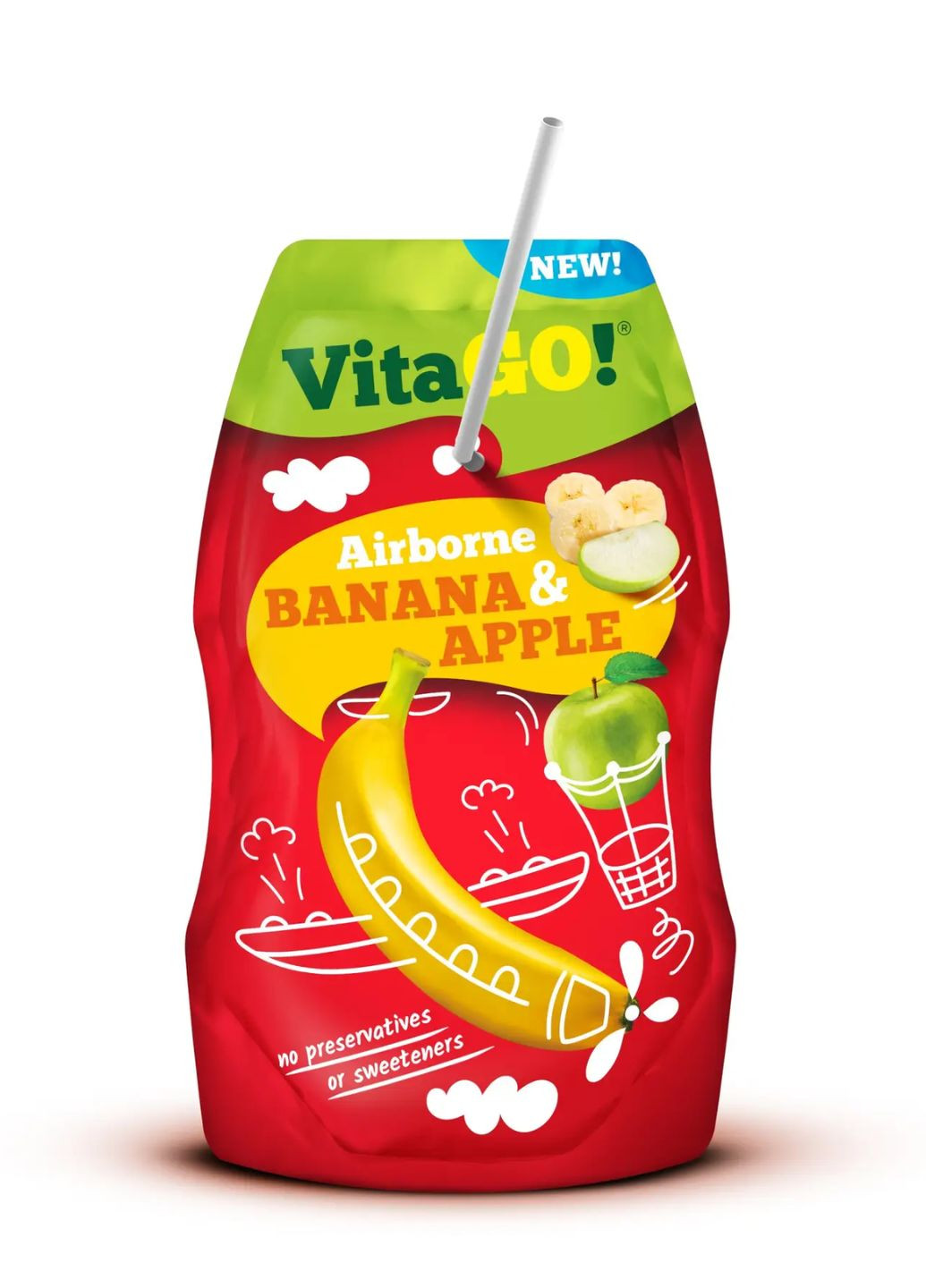 Банановый напиток 200 мл VitaGO (277978151)