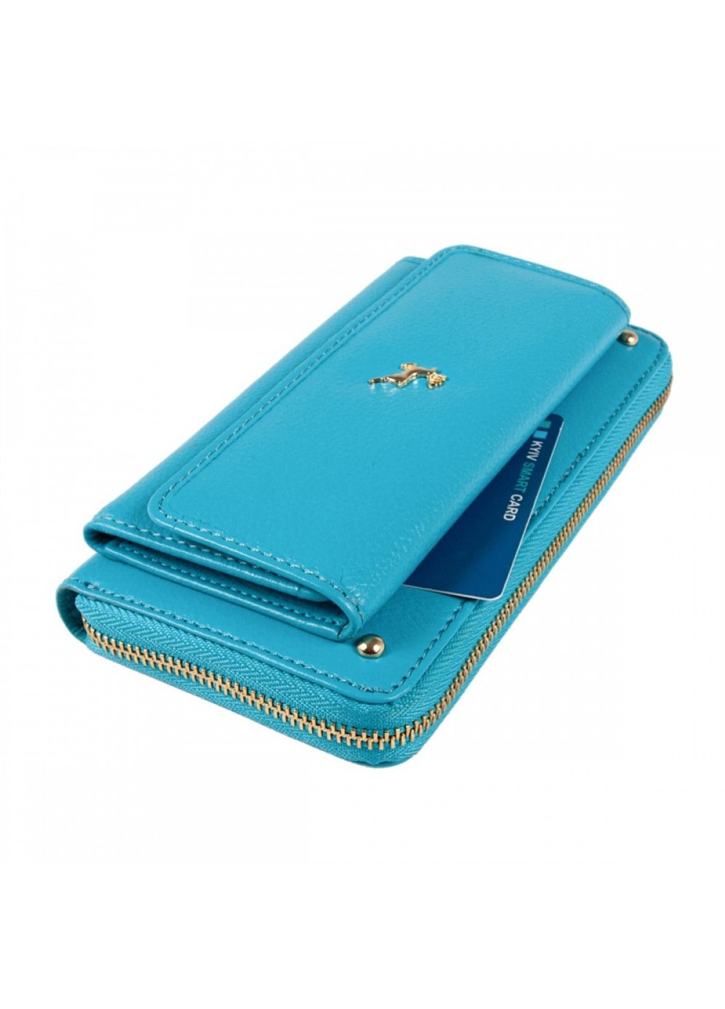 Английский женский кожаный кошелек J54 BLUE ATOLL (Синий) Ashwood (276456873)