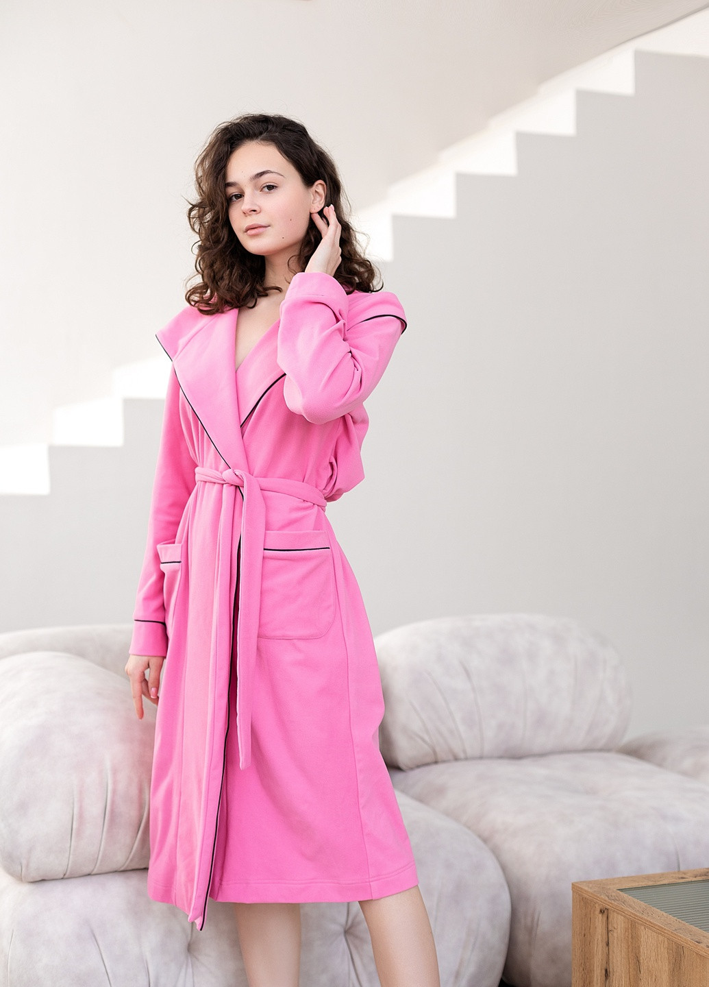 Розовая пижама женская флисовая x podushka розовая MISHKI
