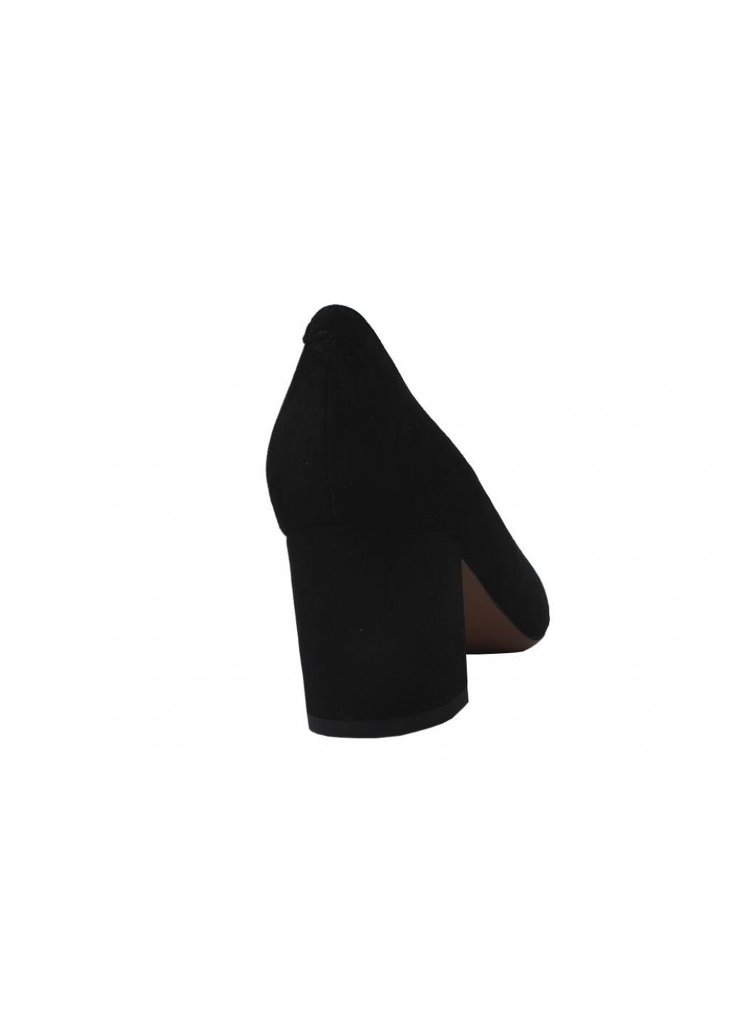 Туфли на каблуке женские натуральная замша, цвет черный Anemone