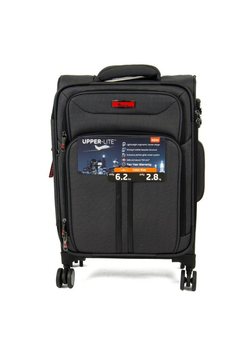 Чемодан (36x58x23/28 см APPLAUD/Grey-Black S IT12-2457-08-S-M246 IT Luggage (262449610)