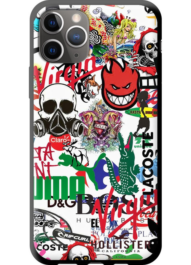 TPU чехол 'Many different logos' для Endorphone Apple iPhone 11 Pro Max (257879841)