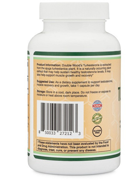 Double Wood Ajuga Turkestanica Extract 500 mg Standardized to 10% Turkesterones 120 Caps Double Wood Supplements (258499780)