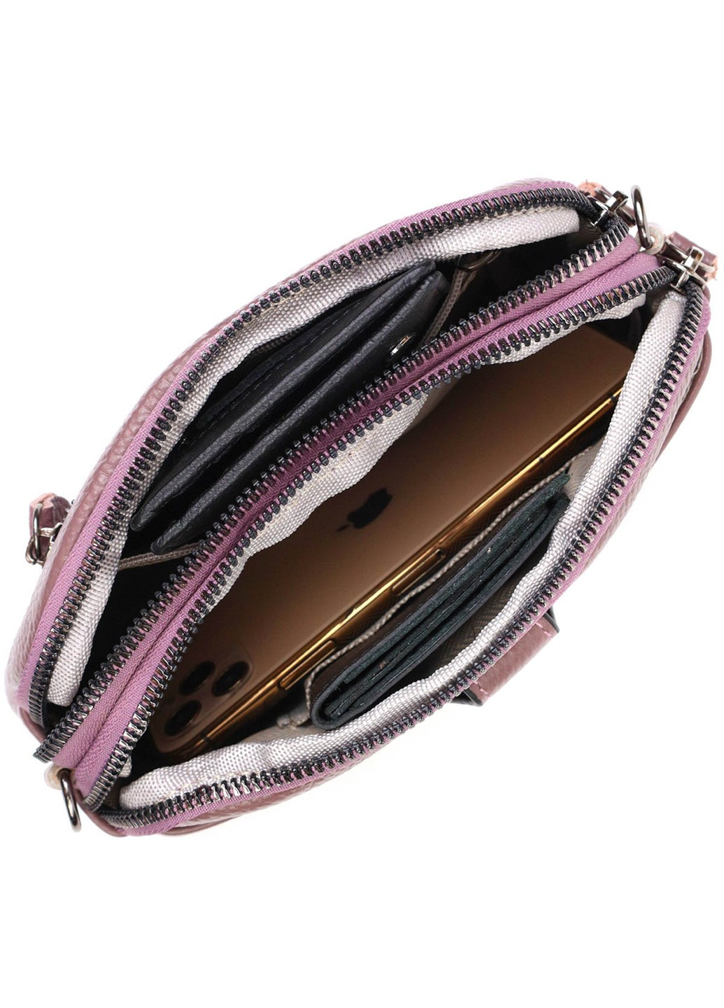 Чудова сумка-клатч у стильному дизайні з натуральної шкіри 22126 Пудрова Vintage (260359775)