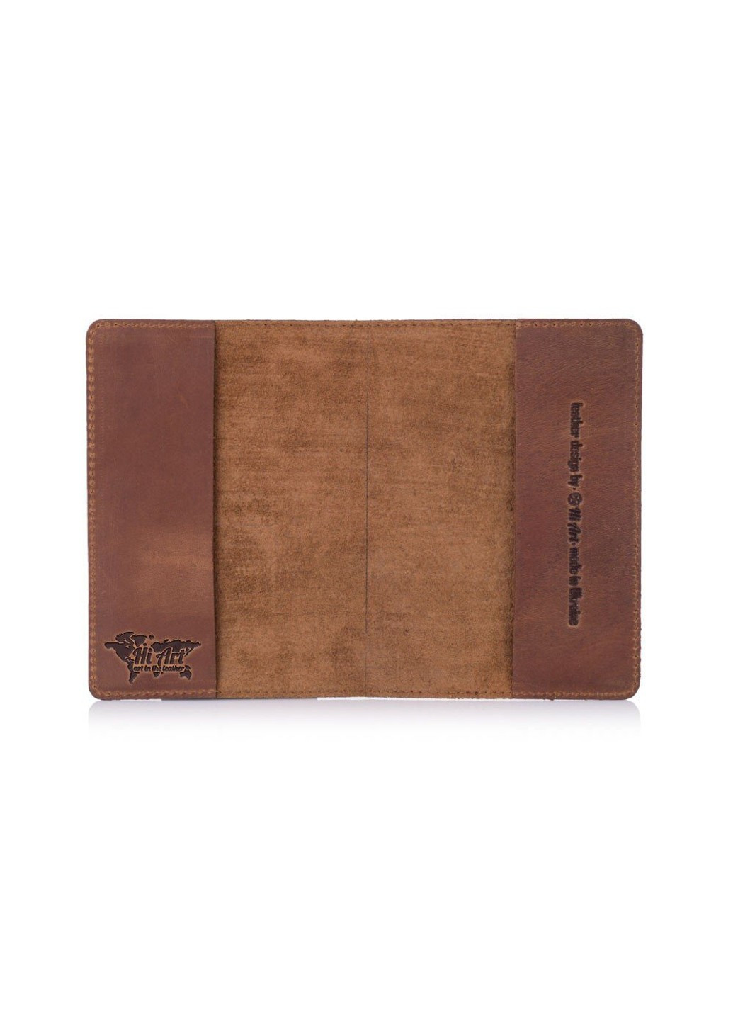 Кожаная обложка на паспорт HiArt PC-01 Shabby Olive World Map Оливковый Hi Art (268371715)