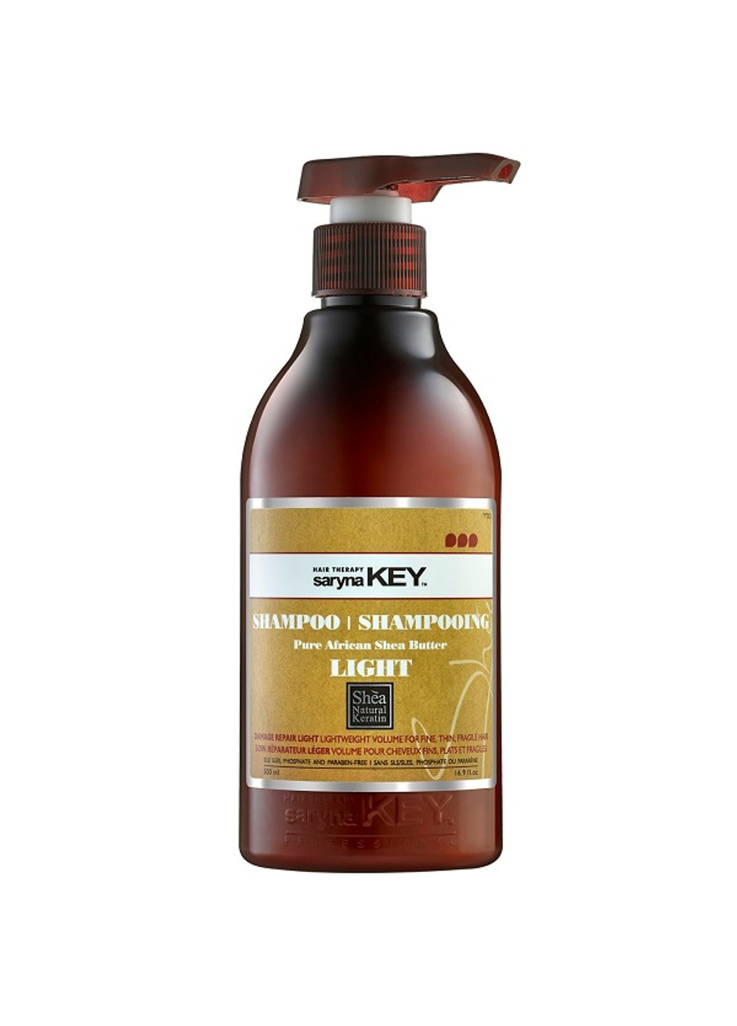 Відновлюючий шампунь із полегшеною формою Pure African Shea Butter Light Shampoo 500 мл Saryna Key (276777692)
