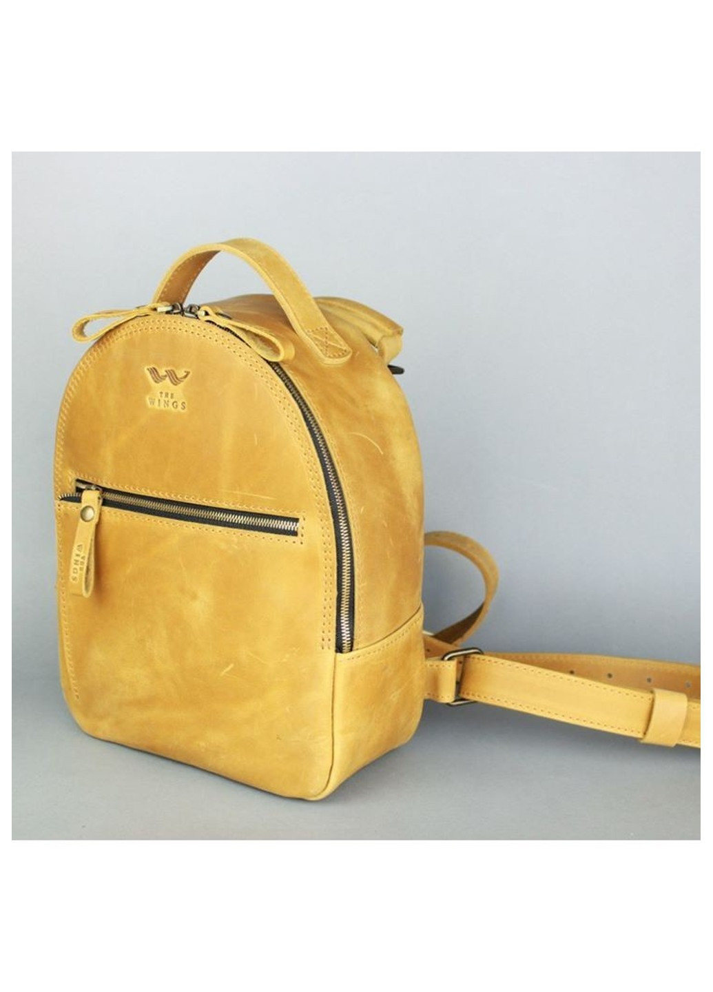 Женский рюкзак из натуральной кожи Groove S желтый винтажный TW-GROOVE-S-YELL-CRZ The Wings (263518982)