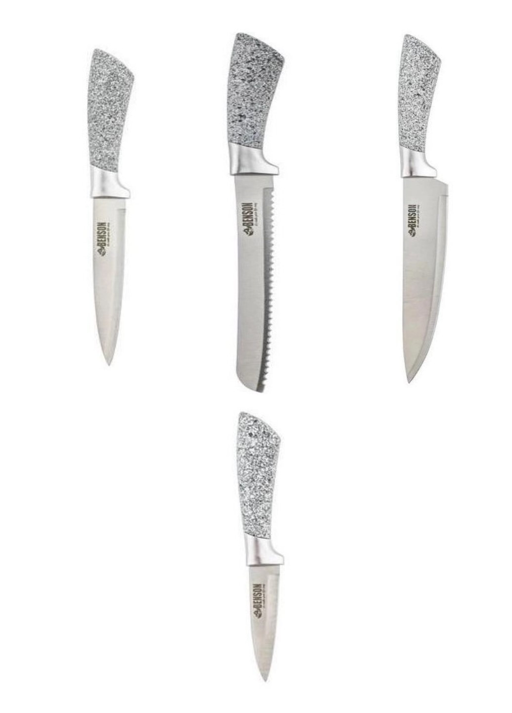 Набор ножей из нержавеющей стали 7 в 1 BN 404N Benson серые, нержавеющая сталь