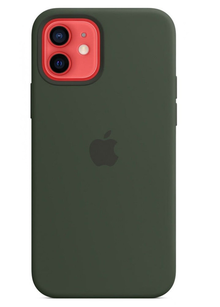 Чехол силиконовый soft-touch Silicone case with Mag Safe для iPhone 12/12 Pro зеленый Cyprus green Apple (259939773)